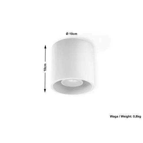 Szczegółowe zdjęcie nr 5 produktu Minimalistyczny plafon E760-Melvis - biały