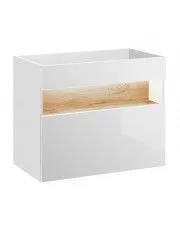 Wisząca szafka pod umywalkę biały połysk - Monako 2X 80 cm w sklepie Edinos.pl
