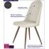 Fotografia Skandynawskie krzesło Dalal - czereśnia antyczna z kategorii Krzesła do salonu tapicerowane