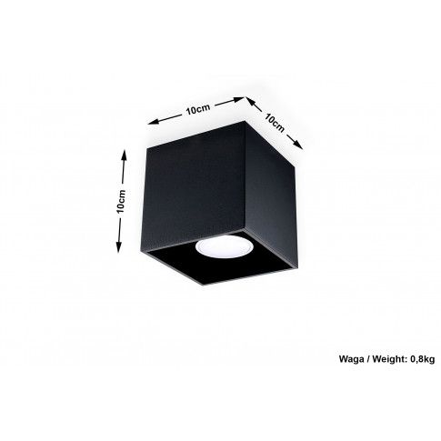 Szczegółowe zdjęcie nr 5 produktu Kwadratowy plafon E766-Quas - czarny