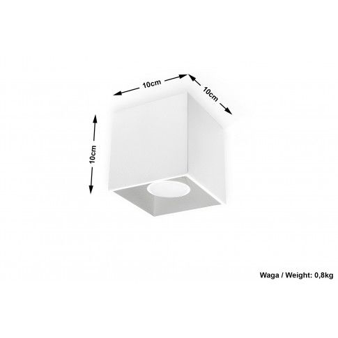 Szczegółowe zdjęcie nr 5 produktu Minimalistyczny plafon E766-Quas - biały