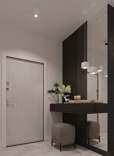 Biały plafon kostka w stylu minimalistycznym E766-Lenobri