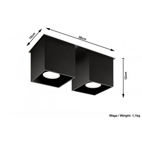 Szczegółowe zdjęcie nr 6 produktu Podwójny plafon LED E767-Quas - czarny
