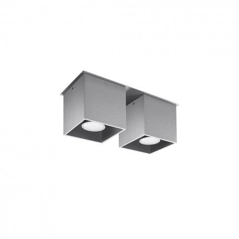 Szczegółowe zdjęcie nr 5 produktu Kwadratowy plafon LED E767-Quas - szary