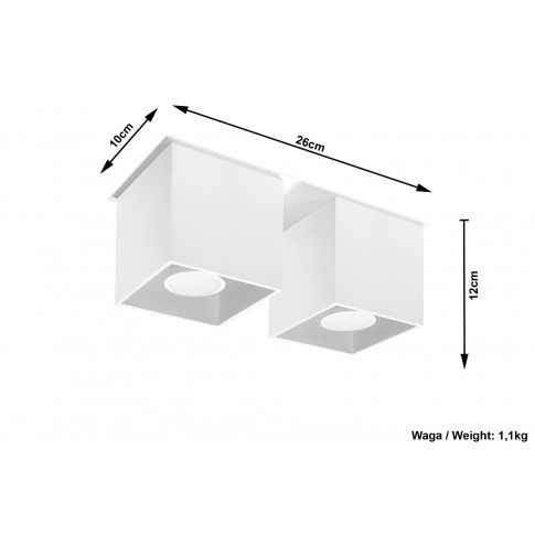 Szczegółowe zdjęcie nr 6 produktu Minimalistyczny plafon E767-Quas - biały