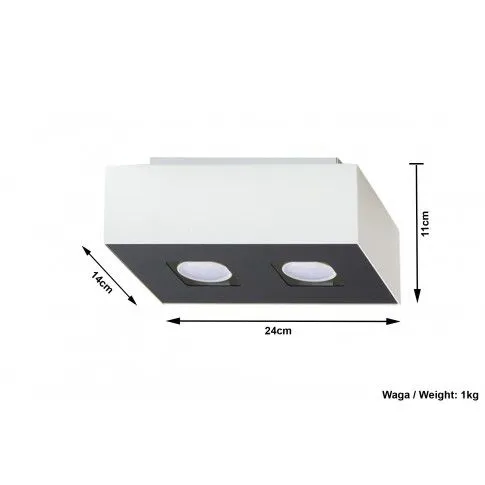 Szczegółowe zdjęcie nr 5 produktu Minimalistyczny plafon E774-Mons - biały