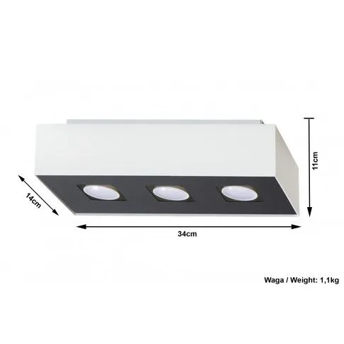 Szczegółowe zdjęcie nr 6 produktu Nowoczesny plafon E775-Sofis - biały