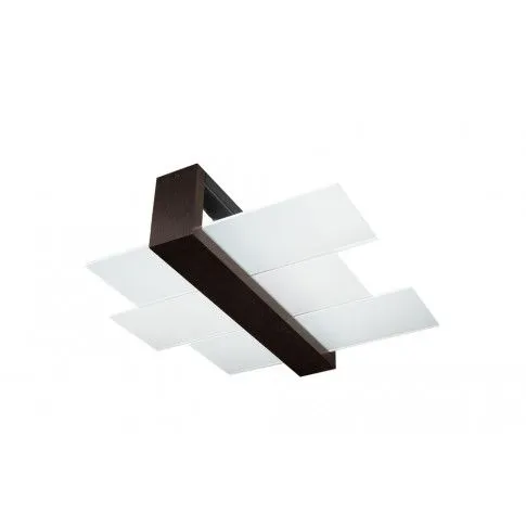 Szczegółowe zdjęcie nr 5 produktu Nowoczesny szklany plafon E777-Heko - wenge