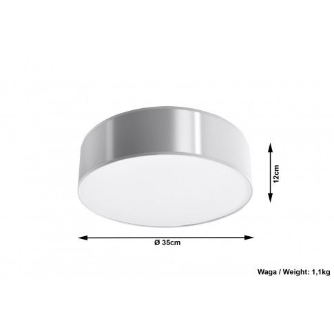 Szczegółowe zdjęcie nr 5 produktu Okrągły plafon LED E778-Arens - szary