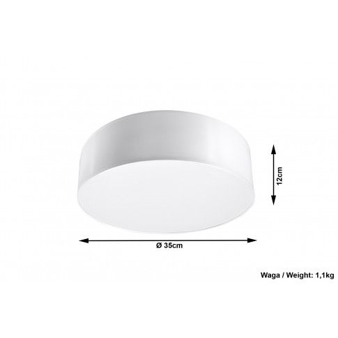 Szczegółowe zdjęcie nr 5 produktu Minimalistyczny plafon do przedpokoju LED E778-Arens - biały