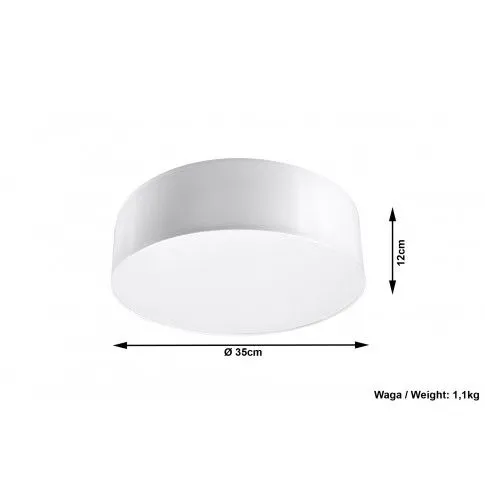 Szczegółowe zdjęcie nr 5 produktu Minimalistyczny plafon do przedpokoju LED E778-Vati - biały