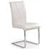 Zdjęcie produktu Białe krzesło tapicerowane na płozach - Preis.