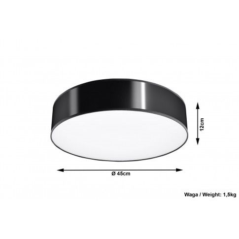 Szczegółowe zdjęcie nr 5 produktu Okrągły czarny plafon LED E779-Arens