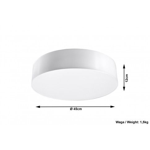 Szczegółowe zdjęcie nr 5 produktu Okrągły minimalistyczny plafon E779-Arens - biały