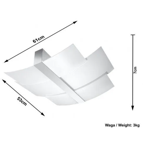 Szczegółowe zdjęcie nr 4 produktu Elegancki szklany plafon E781-Celis