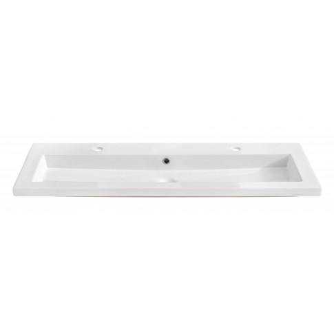 Szczegółowe zdjęcie nr 6 produktu Zestaw mebli łazienkowych z oświetleniem LED Monako 3Q 120 cm - Biały połysk