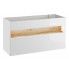 Szczegółowe zdjęcie nr 4 produktu Zestaw mebli łazienkowych z oświetleniem LED Monako 3Q 120 cm - Biały połysk