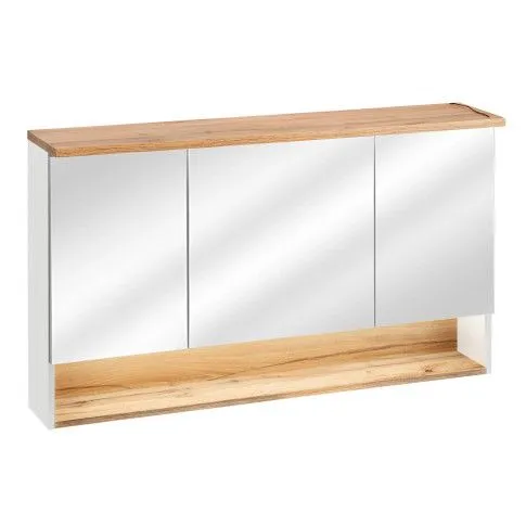 Szczegółowe zdjęcie nr 5 produktu Zestaw łazienkowy z oświetleniem LED Laures 3Q 120 cm - Biały połysk