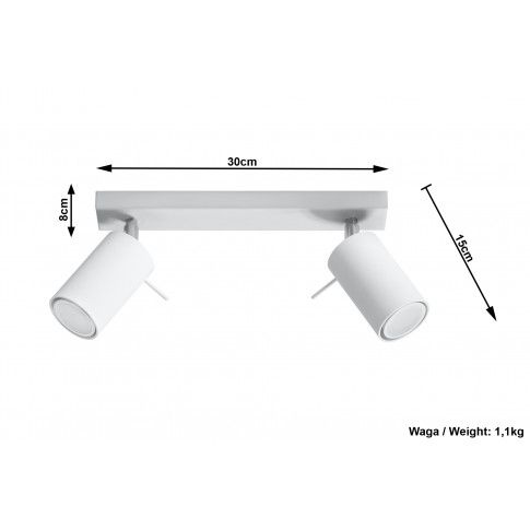 Szczegółowe zdjęcie nr 5 produktu Regulowany plafon LED E782-Rins - biały