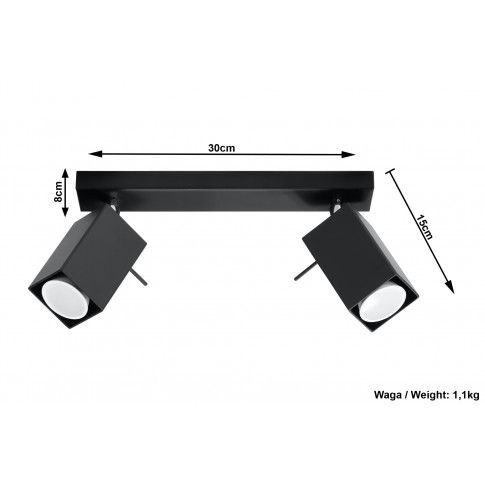 Szczegółowe zdjęcie nr 5 produktu Minimalistyczny plafon LED E787-Merids - czarny