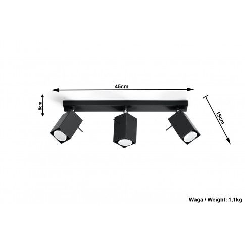 Szczegółowe zdjęcie nr 5 produktu Halogenowy plafon LED E788-Merids - czarny
