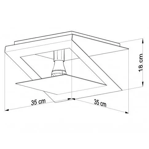 Szczegółowe zdjęcie nr 4 produktu Minimalistyczny kwadratowy plafon E791-Nazaris