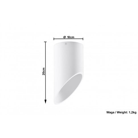 Szczegółowe zdjęcie nr 6 produktu Minimalistyczny plafon LED E792-Peni - biały