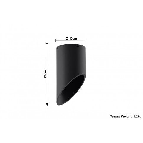 Szczegółowe zdjęcie nr 5 produktu Nowoczesny plafon LED E792-Peni - czarny
