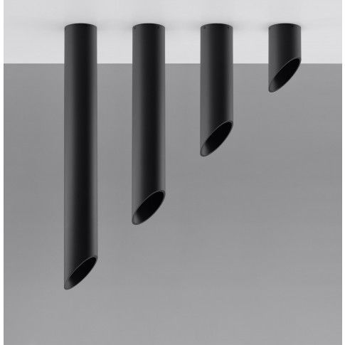 Szczegółowe zdjęcie nr 4 produktu Nowoczesny plafon LED E792-Peni - czarny