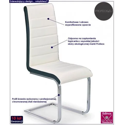 Fotografia Czarno-białe krzesło na płozach - Damer z kategorii Krzesła metalowe