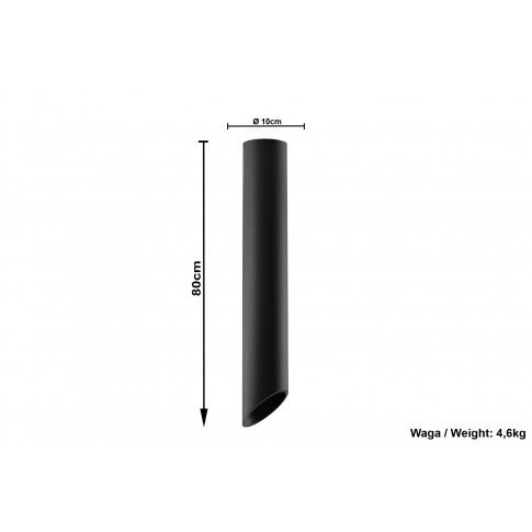 Szczegółowe zdjęcie nr 5 produktu Łazienkowy plafon LED E795-Peni - czarny
