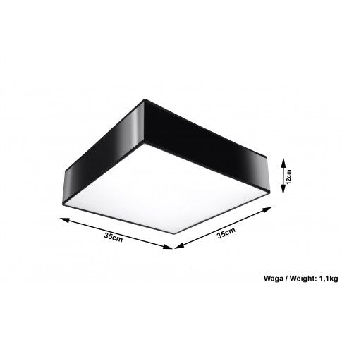Szczegółowe zdjęcie nr 4 produktu Nowoczesny kwadratowy plafon E796-Horux - czarny