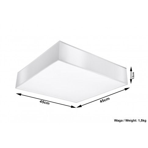 Szczegółowe zdjęcie nr 4 produktu Kwadratowy minimalistyczny plafon E797-Horux - biały