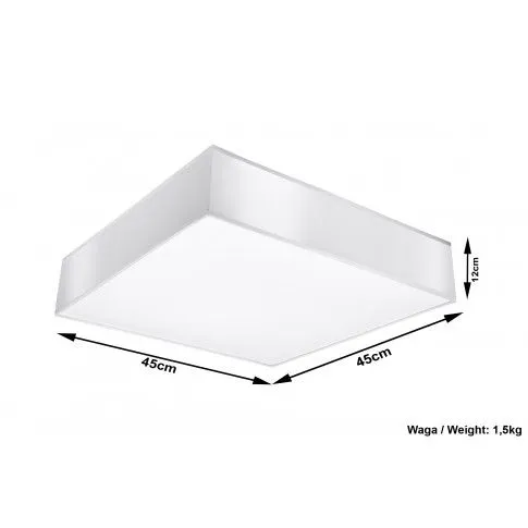 Szczegółowe zdjęcie nr 4 produktu Kwadratowy minimalistyczny plafon E797-Retos - biały