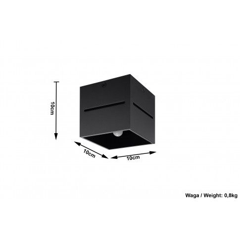 Szczegółowe zdjęcie nr 6 produktu Nowoczesny plafon kostka E798-Lobi - czarny