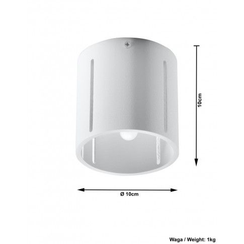 Szczegółowe zdjęcie nr 5 produktu Nowoczesny okrągły plafon LED E803-Iner - biały