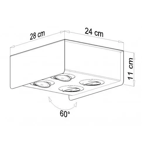 Szczegółowe zdjęcie nr 4 produktu Nowoczesny plafon LED E807-Samanti - czarny