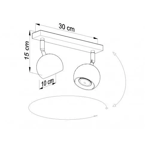 Szczegółowe zdjęcie nr 4 produktu Regulowany plafon LED E809-Oculars - czarny