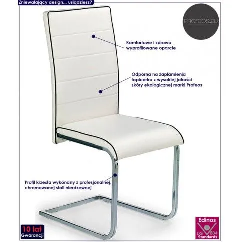 Fotografia Krzesło metalowe Kawi - białe z kategorii Strona główna