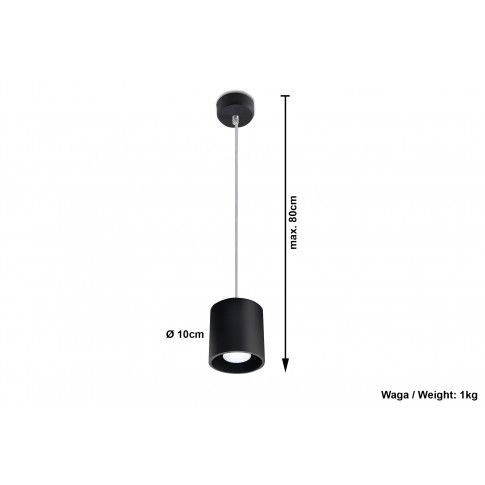 Szczegółowe zdjęcie nr 6 produktu Okrągła lampa wisząca E815-Orbil - czarny