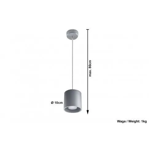 Szczegółowe zdjęcie nr 5 produktu Nowoczesna lampa wisząca E815-Orbil - szary