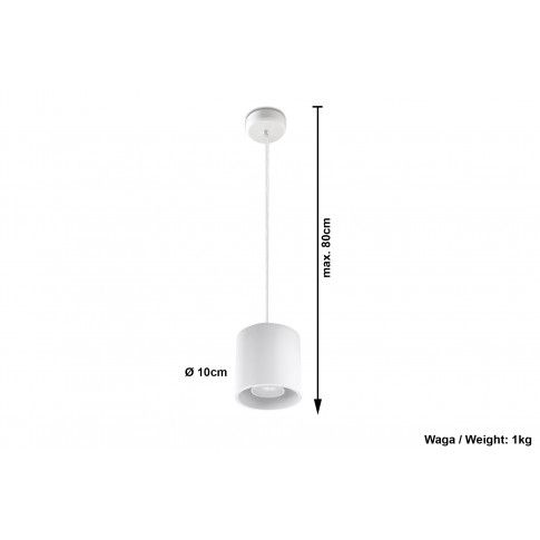 Szczegółowe zdjęcie nr 5 produktu Minimalistyczna lampa wisząca E815-Orbil - biały
