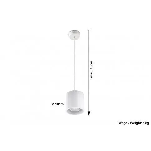 Szczegółowe zdjęcie nr 5 produktu Minimalistyczna lampa wisząca E815-Melvis - biały
