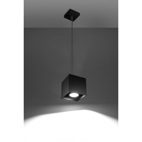 Szczegółowe zdjęcie nr 4 produktu Kwadratowa lampa wisząca E816-Quas - czarny