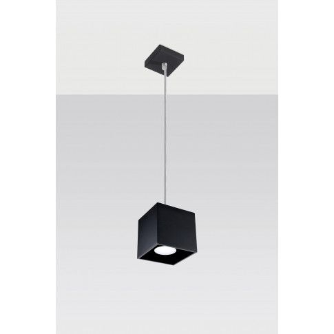 Zdjęcie czarna nowoczesna lampa wisząca kostka E816-Quas - sklep Edinos.pl