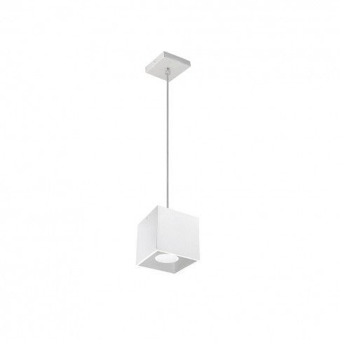 Szczegółowe zdjęcie nr 6 produktu Minimalistyczna lampa wisząca kostka E816-Quas - biały