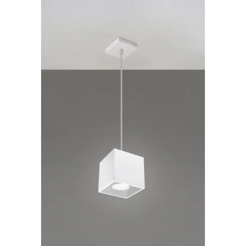 Zdjęcie minimalistyczna lampa wisząca kostka E816-Lenobri - biały | Edinos.pl