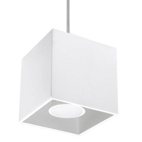 Zdjęcie produktu Minimalistyczna lampa wisząca kostka E816-Quas - biały.