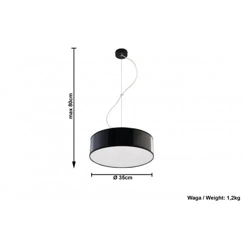 Szczegółowe zdjęcie nr 4 produktu Okrągła lampa wisząca E817-Arens - czarny