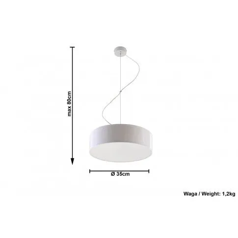 Szczegółowe zdjęcie nr 4 produktu Nowoczesna lampa wisząca LED E817-Arens - biały
